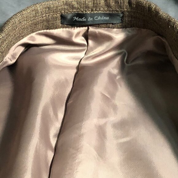 Chaps Mens Blazer Jacket Size 46R Gray Wool-Blend Double Button Workwear Brown - Picture 16 of 16